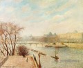 le louvre hiver lumière du soleil matin 2ème version 1901 Camille Pissarro paysages ruisseaux